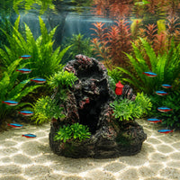 Sand Waterfall Ornament Natural Look Rockery Aquarium Decor for Home Display