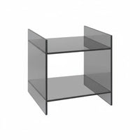 periodical holder Rack Table Modern Design Wavy Acrylic side table Minimalist aesthetic & design for Den
