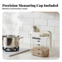 Safe Sealed Grain Dispenser Clear Body Plastic Rice Storage Bin Transparent Design for Kitchen Countertop
