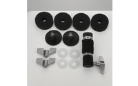 13 Pieces Replacement Hi-Hat Clutch Kit Knurled Hi-Hat Clutch with Felts Standard Cymbal Felt Sturdy for Drummers, Stage, Rehearsal Rooms, Practice Rigs