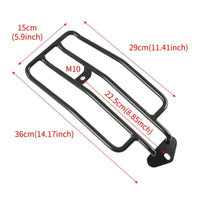 Black Finish Rear Luggage Rack Sturdy Motorcycle Rear Rack Heavy-Duty Slimline for Motorcyclists, Commuters, Commuting