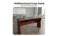 2-Person Seminar Table Sturdy Construction Office Furniture Thickened Surface Auditorium Desk for Students, Conference Rooms, Auditoriums, Classroom