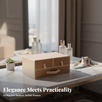 Desktop Makeup Box with Drawers particleproof Design for Dressing Table, Bedroom