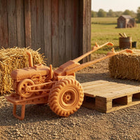 Detailed Unpainted Tractor Model Exposed Engine Resin Tractor Display Piece for Collectors