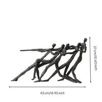 Modern Iron Sculpture Black Abstract Sculpture Elegant Statue Minimalist for Homeowners, Shelf, Tabletop, Desk, Living Room