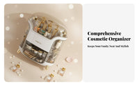 Lidded Cosmetic Case with Drawers No Assembly Required Vanity Organizer