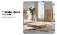 Moistureresistant Slatted Support Frame Prevents Sagging Adjustable Slat Support System long-lasting Construction Bed Base sturdyDuty for Homeowners, Adults, Renters, Home, Apartment