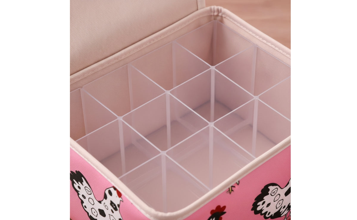 9-Compartment Egg Collection Basket Separate Pouches Canvas Egg Basket with Compartments Detachable Soft-Sided for Hobby Farmers, Backyard Farm
