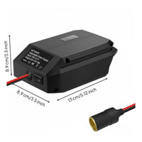 Overcurrent Protection Adjustable Battery Adapter Built-in Switch 18V to 12V Converter 10A Output for Electricians, Garage, Workbench