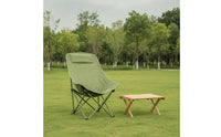 High-Back Folding Moon Chair Sturdy Moon Chair Long-Lasting Furniture Stable for Picnics