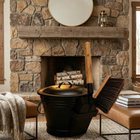 Upgraded Double-Layer Thickened Ash Bucket 4-Piece Set with Thin Gloves, Seamless Spun One-Piece, Water-Fillable, Not Easily Deformed