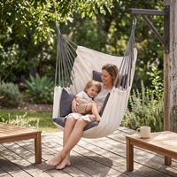 Thickened Hammock Chair with Cushion and Pillow for Indoor Outdoor Use
