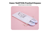 Dance Footwear Pouch Soft Material Drawstring Dance Pouch Portable Storage Bag for Dancers, Girls, Travel