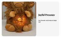Breathing Light-up Cow Toy Soothing Music & Lights Breathing Mountain Cow Stuffed Musical Steer Stuffed Creature Nighttime