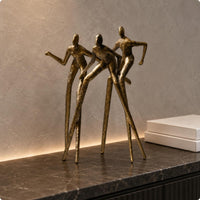 Three-Figure Ornament Minimalist Abstract Figure Sculpture Modern Table Decor Figurine