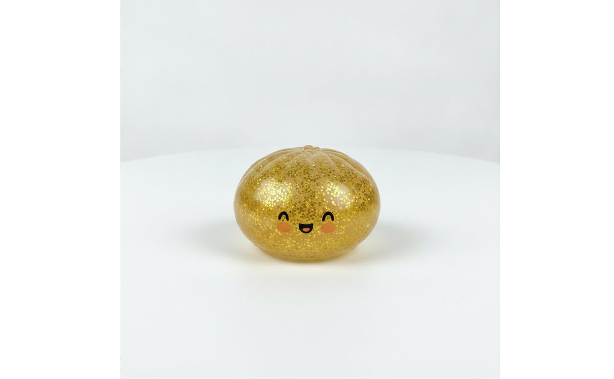 Stress Relief Dumpling Press Toy Glittery Stress Toy with Glitter Dome High-Elastic Non-Sticky for Desk