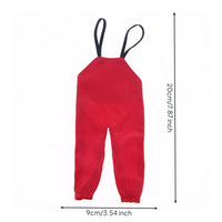 Doll Overalls Fitted Doll Dungarees with Elastic Straps Miniature Rain Pants Outdoor Rain Outfit Lightweight for Hobbyists, BJD