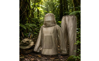 Hooded Mesh Top and Pants Lightweight Protection Suit Breathable Hooded Jacket Set for, Farming, Fishing