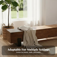 Backless Wooden Seat hardwood Wood unrefined-edge border Slab Bench Multi-Functional Indoor Furnishing for Homeowners, Business Owners, Living Room, Hallway, Bedroom