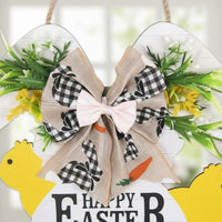Easter Welcome Plaque Ready to Hang Wooden Easter Sign Indoor & Outdoor Use Wooden Bunny Sign for Party, Wall Decor, Porch
