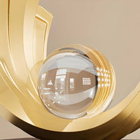 Abstract Metal Sculpture Luxury Gold Abstract Ornament Contemporary Art Design
