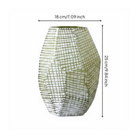 Engraved Glass Vase Modern Decorative Glass Vase Transparent Home Decor for Flower Arrangement, Table Display
