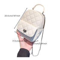 Large capacity PU leather backpack