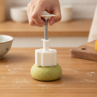 Mooncake Press Handhand-Operated Mooncake Press with Pattern Crustacean-Shaped-Shaped for Home Cooks, Mid-Autumn Festival