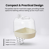 Bird Bath Tub Pet Bird Bath Box, Hanging Bathtub Bird Cage, Bath Cage for Parrot Owners, Bird Bath C - Image 4