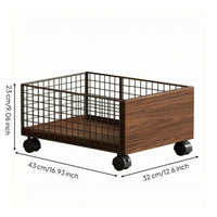 Rolling Laundry Cart Caster Wheels Utility Trolley Compact for Bathroom