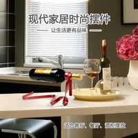 Modern Metal Ribbon Floating Wine Rack Decorative Ornament