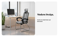 Reclining Office Chair with Footrest Ergonomic Design for Relaxing, Studying