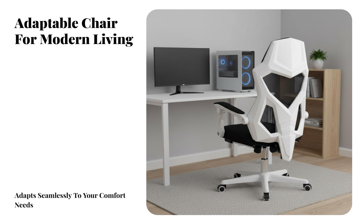 Ergonomic Mesh Office Chair Adjustable, Rotating For Study