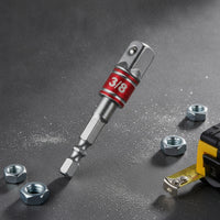 Universal Socket with Rods Self-Adjusting Ratchet Adapter Secure Grip for Garage