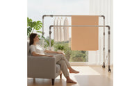 Space-Saving Double Rod Drying Rack Foldable Drying Rack with Wheels Extendable Collapsible for Apartments
