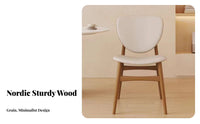 Wooden Chair with Woven Seat Wabi-Sabi design Dining Seating Nordic Aesthetic dense Wood Frame for Adults, Cafe, Kitchen, Study