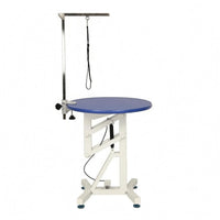 Round Pet Grooming Table Metal Base Petcare Equipment Polished Surface