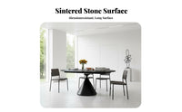 Extendable Rotating Extension Table Space-Saving circular table with rotating turntable Luxury Design Dining Room Set Marbledesign Top for Apartment Dwellers, Families, Homeowners, Small Living areas, Kitchen