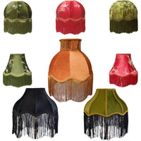 European Fabric Lampshade with Tassel for Table Lamp