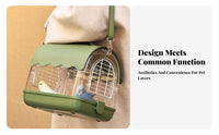 Clear View Parrot transport Lightweight Parakeet carrier Breathable for Car