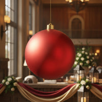 Ornament Ball with Hanging Cap Matte Christmas Ball Ornaments Christmas Ornament Spherical Bauble Traditional for Mantel