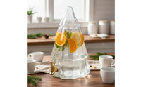 Christmas Tree Drink Dispenser Wide Mouth Lid Cold Water Jug with Tap Party Drink Container Easy to Clean for Home Bar