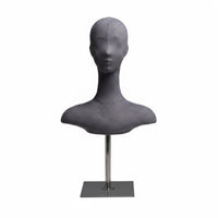 Mannequin Head Bust Realistic Look Mannequin Torso Head Stable Base Beauty Accessory for Store Owners, Hairdressers