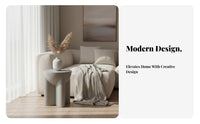 Sculptural Pedestal Stand Cream aesthetic End Table adaptable Use for Living Room