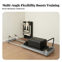 Foldable Pilates Reformer Space-Saving Pilates Core Bed Multifunctional Folding Reformer Machine for Beginners, Adults, Strength Training, Gym, Indoor