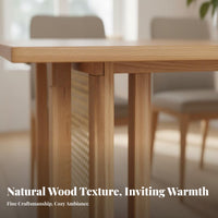 Japanese Design Dining Table Sturdy Construction Wooden Dining Firm Table Base Structure for Homeowners, Design Enthusiasts, Apartment
