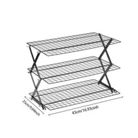 Folding Cooling Rack Sturdy Legs Multi Tier Cooling Rack Stainless Steel