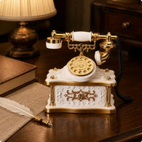 Antique Telephone Melody Box Dark Finish Vintage Telephone Melody Box Nostalgic