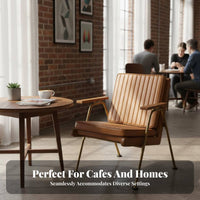 Minimalist Iron Armchair Mechanical & Aesthetic Single Sofa Retro Artistic Design Light Luxury for Homeowners, Adults, Cafe