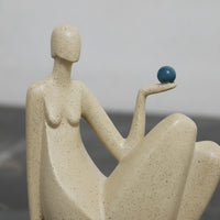Abstract Sculpture Smooth Abstract Statue Textured for Office, Art Lovers